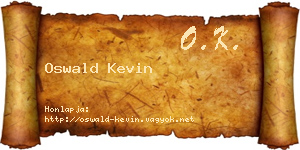 Oswald Kevin névjegykártya